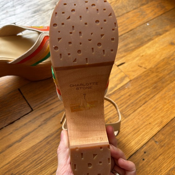 Colorful Platform Wedge Sandals - Picture 5 of 6